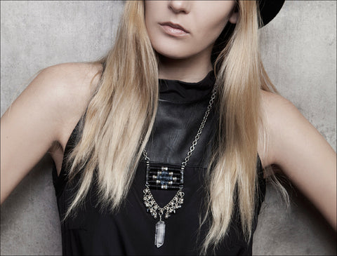 BLACK Collection Magic Crystal Pendant Necklace