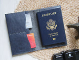Handstitched Leather Personalized Passport Case