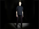 Dark Blue High Neck Blouse