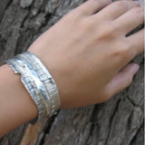 Bark Silver Cuff Bracelet