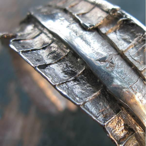 Bark Silver Cuff Bracelet