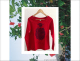 Big Owl on a Red Pullover