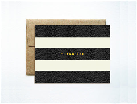 Foil Stripes Thank You Set