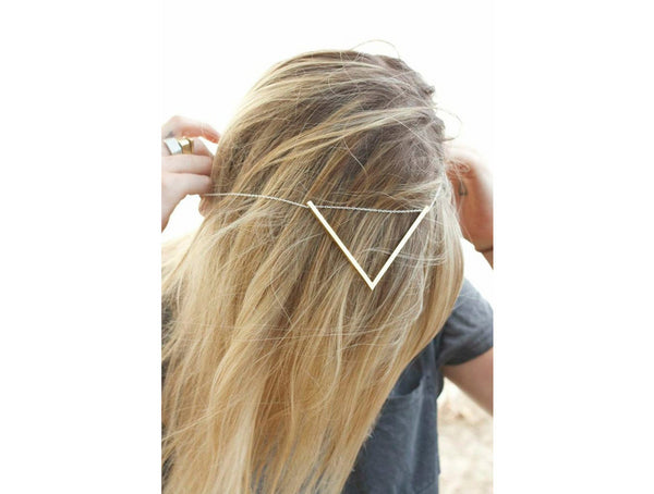 Brass Triangle Necklace