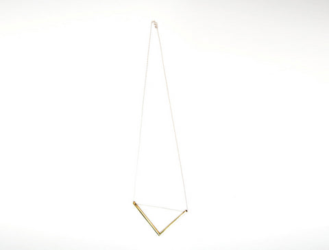Brass Triangle Necklace