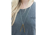 Brass V Necklace