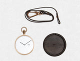 MMT stainless steel walnut pocket watch