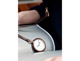 MMT stainless steel walnut pocket watch