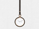 MMT stainless steel walnut pocket watch