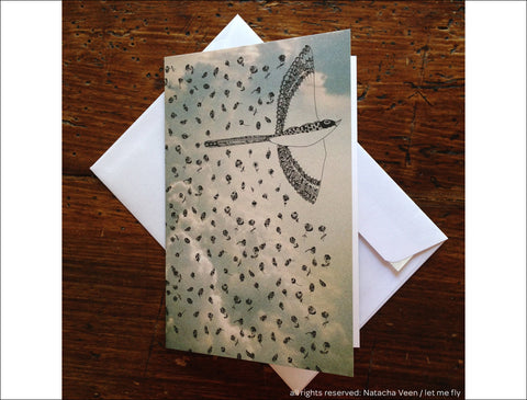 Bird Flying Wish Card