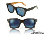Handmade Zarubka Wood Sunglasses With Mirror Lenses